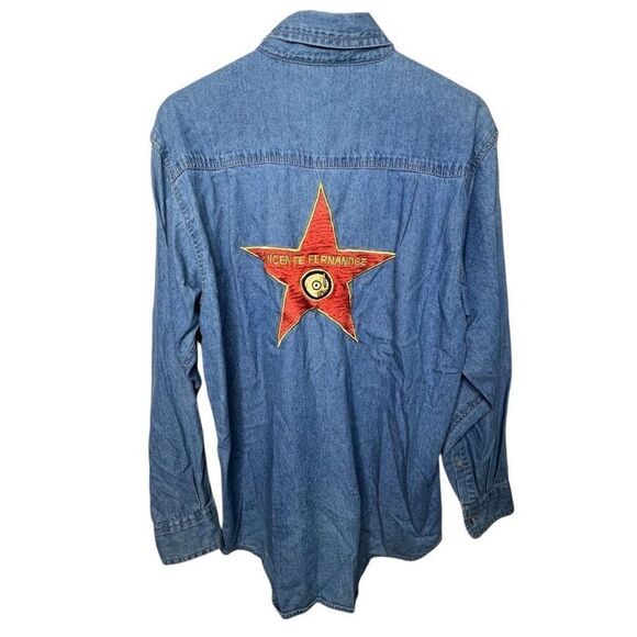 American Vintage 90s Vicente Fernández Hollywood Walk Of Fame Ceremony Button Do - Picture 1 of 5